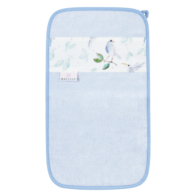 Μπαμπού χειροπετσέτα Heavenly birds - Light blue