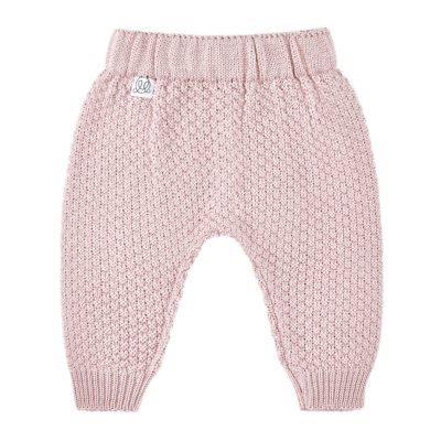 Πλεκτό παντελονάκι μπαμπούDusty pink  0-3 mo