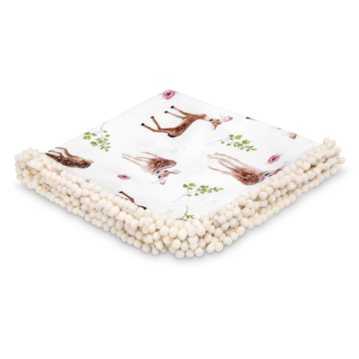 Καλοκαιρινή κουβέρτα μπαμπού (ΠΟΜ ΠΟΜ) Fawns