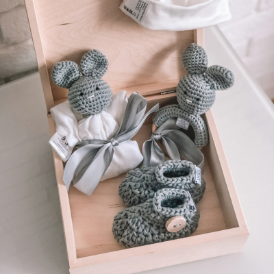 Σετ δώρου 4 τεμ. - Grey - size: 3-6 mo
