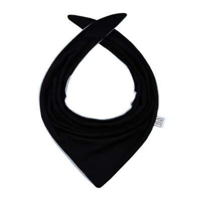Μπαμπού βρεφικό μαντήλι διπλής όψης Black - Light grey