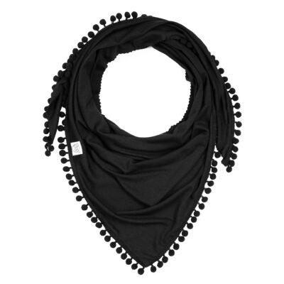 Triangle Μπαμπού shawl Black-Black
