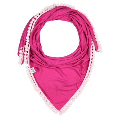 Triangle Μπαμπού shawl Fuchsia-Pink