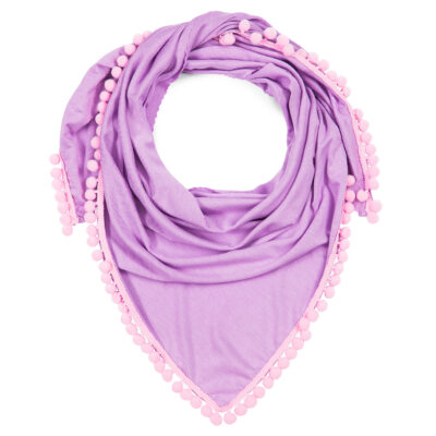 Triangle Μπαμπού shawl Lilac-Pink