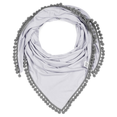 Triangle Μπαμπού shawl Light grey-grey
