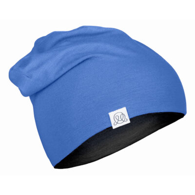 Μπαμπού βρεφικό σκουφί διπλής όψηςCobalt - Black : Size - 3-9 mo