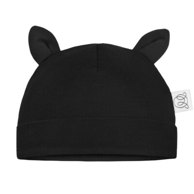 Μπαμπού σκουφάκι Black : Size - 3-6 mo