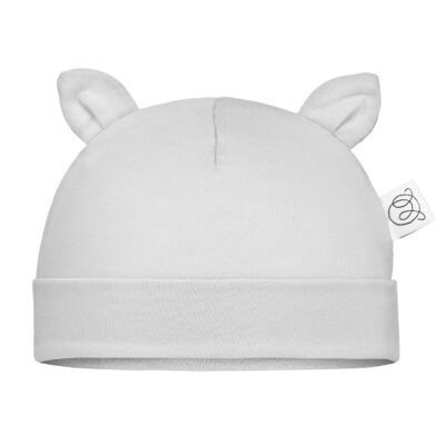 Μπαμπού σκουφάκι Light grey : Size - 3-6 mo