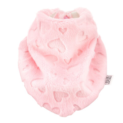 Winter scarf Love pink - size: 0-12 mo
