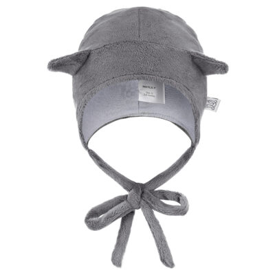 Καπέλο αφτάκια γάτας Grey - size: 6-9 mo