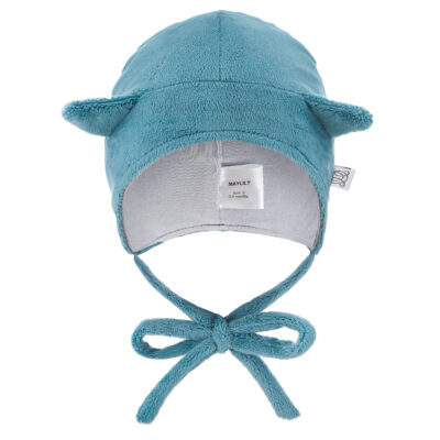Καπέλο αφτάκια γάτας Sea blue - size: 6-9 mo