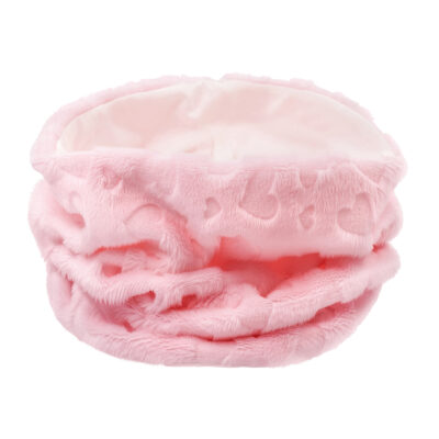 Κασκολ κλειστό μπαμπού/minky  Love pink