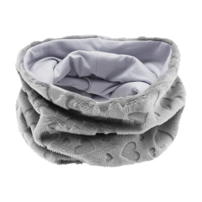 Κασκολ κλειστό μπαμπού/minky  Love grey