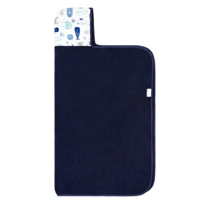 Μπαμπού μπουρνουζοπετσέτα Sea friends - Navy