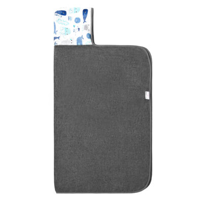 Μπαμπού μπουρνουζοπετσέτα Sea friends - Grey