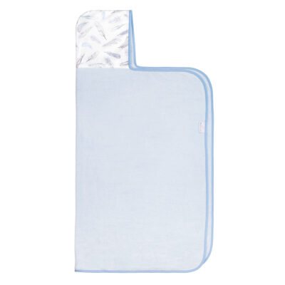 Μπαμπού μπουρνουζοπετσέτα Heavenly feathers - Light blue