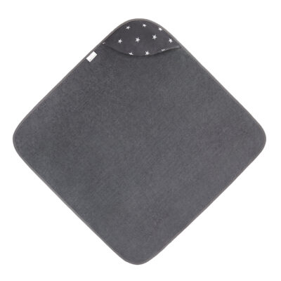 Μπουρνουζοπετσέτα μπαμού βρεφικήStars - Grey