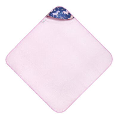 Μπουρνουζοπετσέτα μπαμού βρεφικήUnicorns - Pink