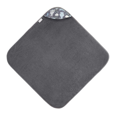 Μπουρνουζοπετσέτα μπαμού βρεφικήIndiana cat - Grey