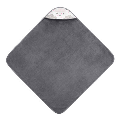 Μπουρνουζοπετσέτα μπαμού βρεφικήBlush rain - Grey