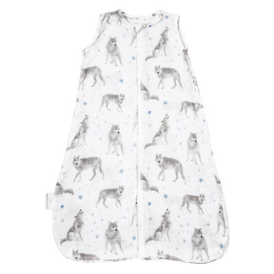 Μπαμπού (μουσλίνα) καλοκαιρινός υπνόσακος  Star wolves : Size 12-18  mo