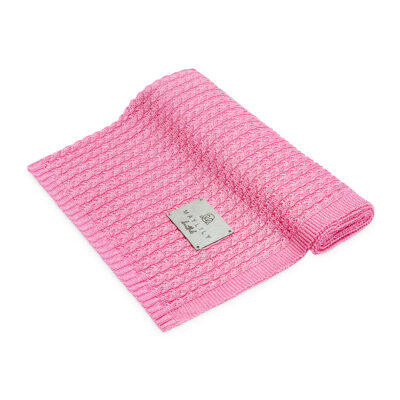 Πλεκτή κουβέρτα μπαμπού Pink
