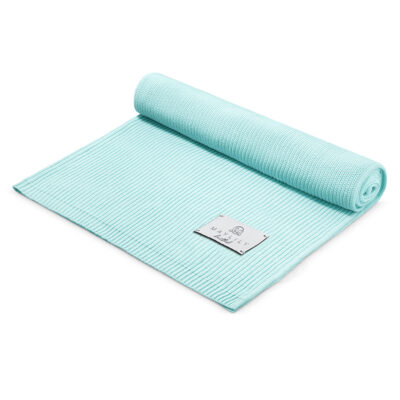 Πλεκτή κουβέρτα από οργανικό βαμβάκι Mint