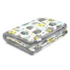 Κουβέρτα μπαμπού/minky XL Grey owls - Silver