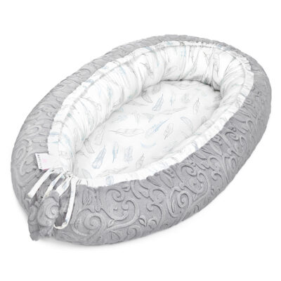 Φωλιά μπαμπού Luxe Heavenly feathers - Grey