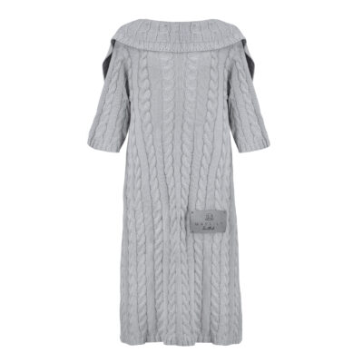 Πλεκτή κουβέρτα μπαμπού με μανίκια Silver