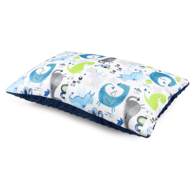 Μπαμπού μαξιλαράκι παιδικό (υψ. προφίλ) Dragons blue - Navy