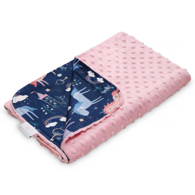 Ελαφριά κουβέρτα Unicorns - Blush