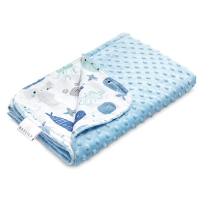Ελαφριά κουβέρτα Sea friends - Light blue