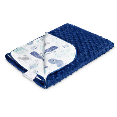 Ελαφριά κουβέρτα Sea friends - Navy