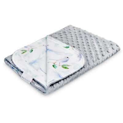 Ελαφριά κουβέρτα Heavenly birds - Silver