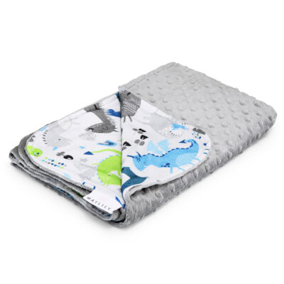 Ελαφριά κουβέρτα Dragons blue - Silver
