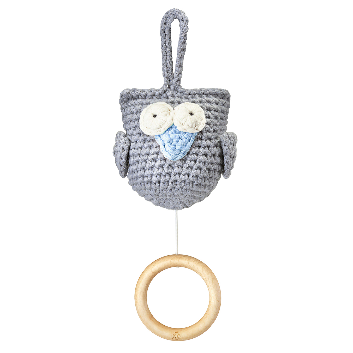 Μουσικό κουτί owl - Grey blue