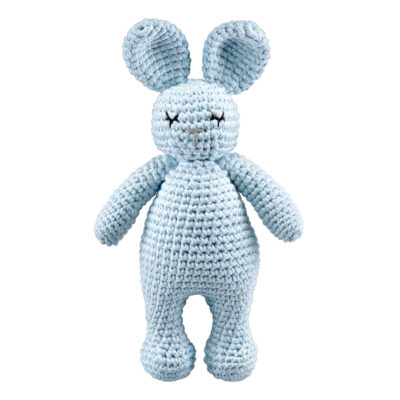 Πλεκτό λαγουδάκιLight blue - eyes:  embroidered