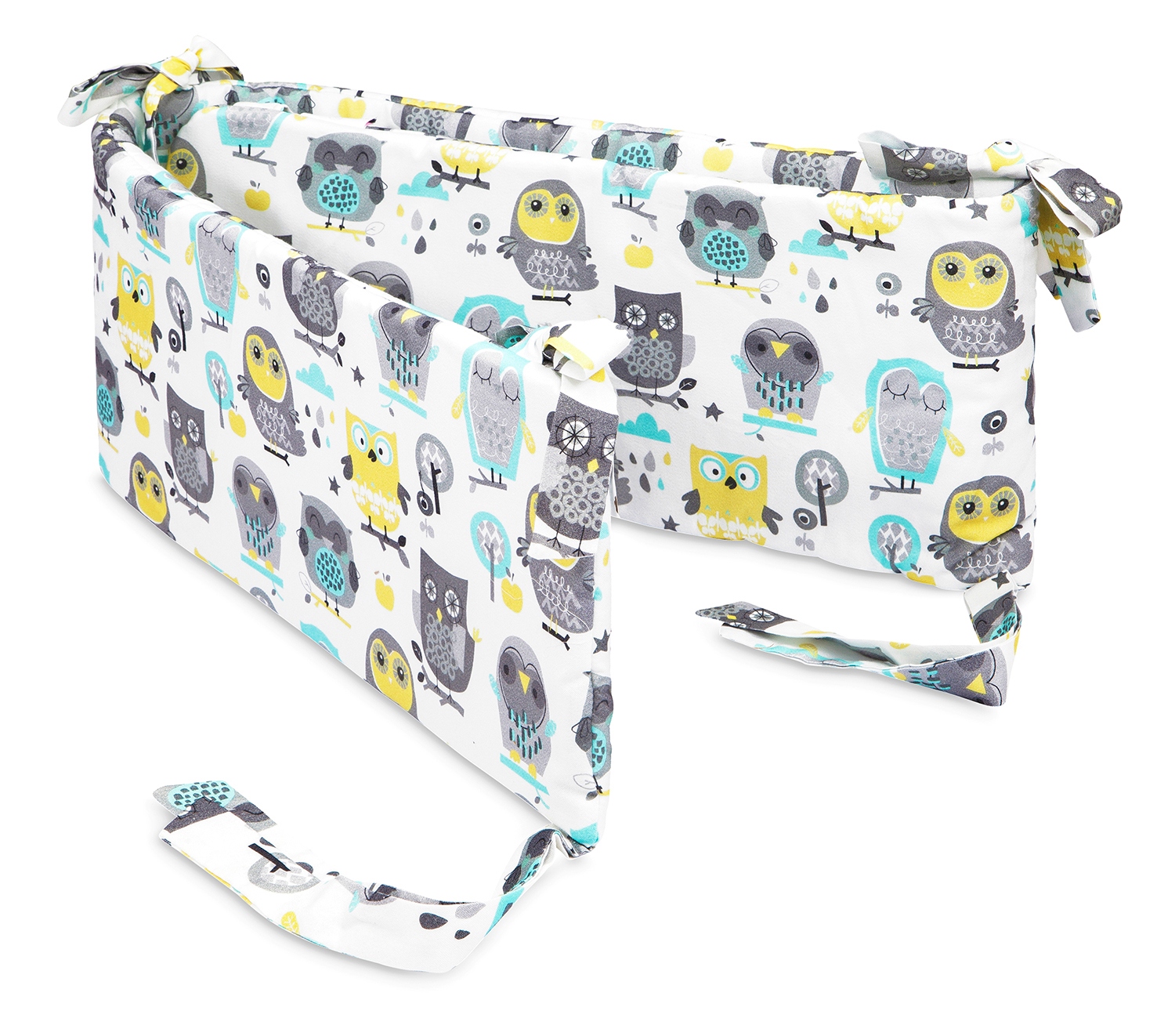 Πάντα παρκοκρέβατου μπαμπού viscose/βαμβάκι Grey owls : Bed - 120x60cm, 48”x24”