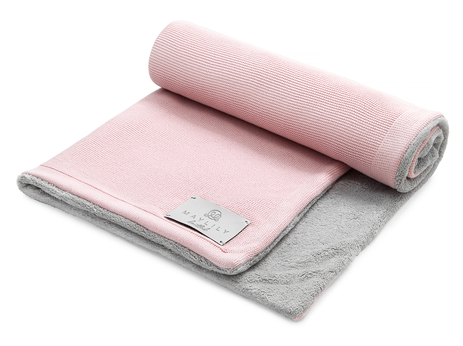 Πλεκτή κουβέρτα μπαμπού viscose/βαμβάκι Blush pink