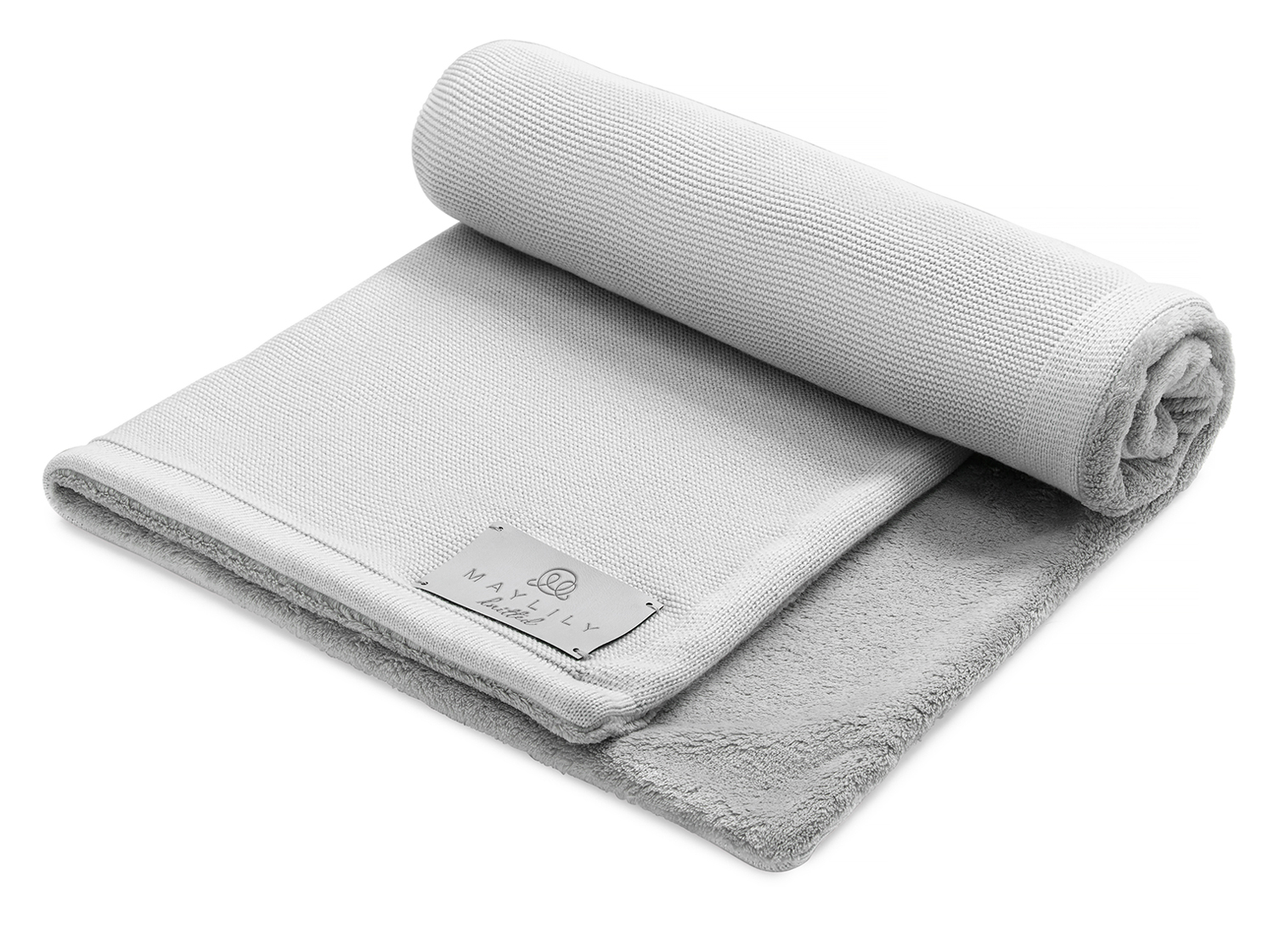 Πλεκτή κουβέρτα μπαμπού viscose/βαμβάκι Silver XL