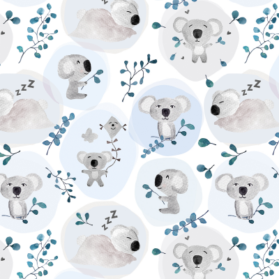 Μπαμπού φωλιά premium Koala - Light blue