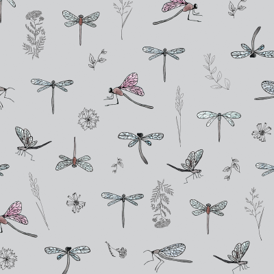 Πάπλωμα μπαμπού L Dragonflies