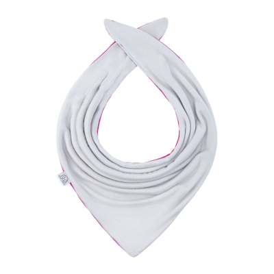 Μπαμπού βρεφικό μαντήλι διπλής όψης Light grey - Lilac