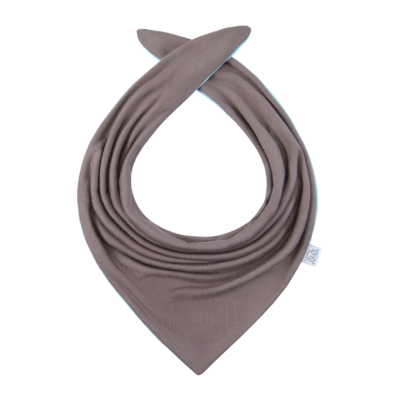 Μπαμπού βρεφικό μαντήλι διπλής όψης Taupe - Emerald