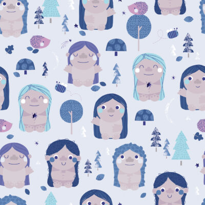 Μπαμπού χειροπετσέτα Trolls - Navy