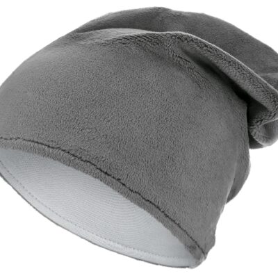 Σκουφί μπαμπού/minky Grey : Size - L