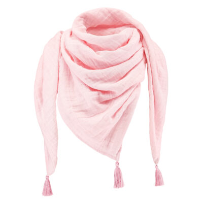 Βαμβακερό μαντήλι (μουσλίνα) 110x110 cm Pink-Pink