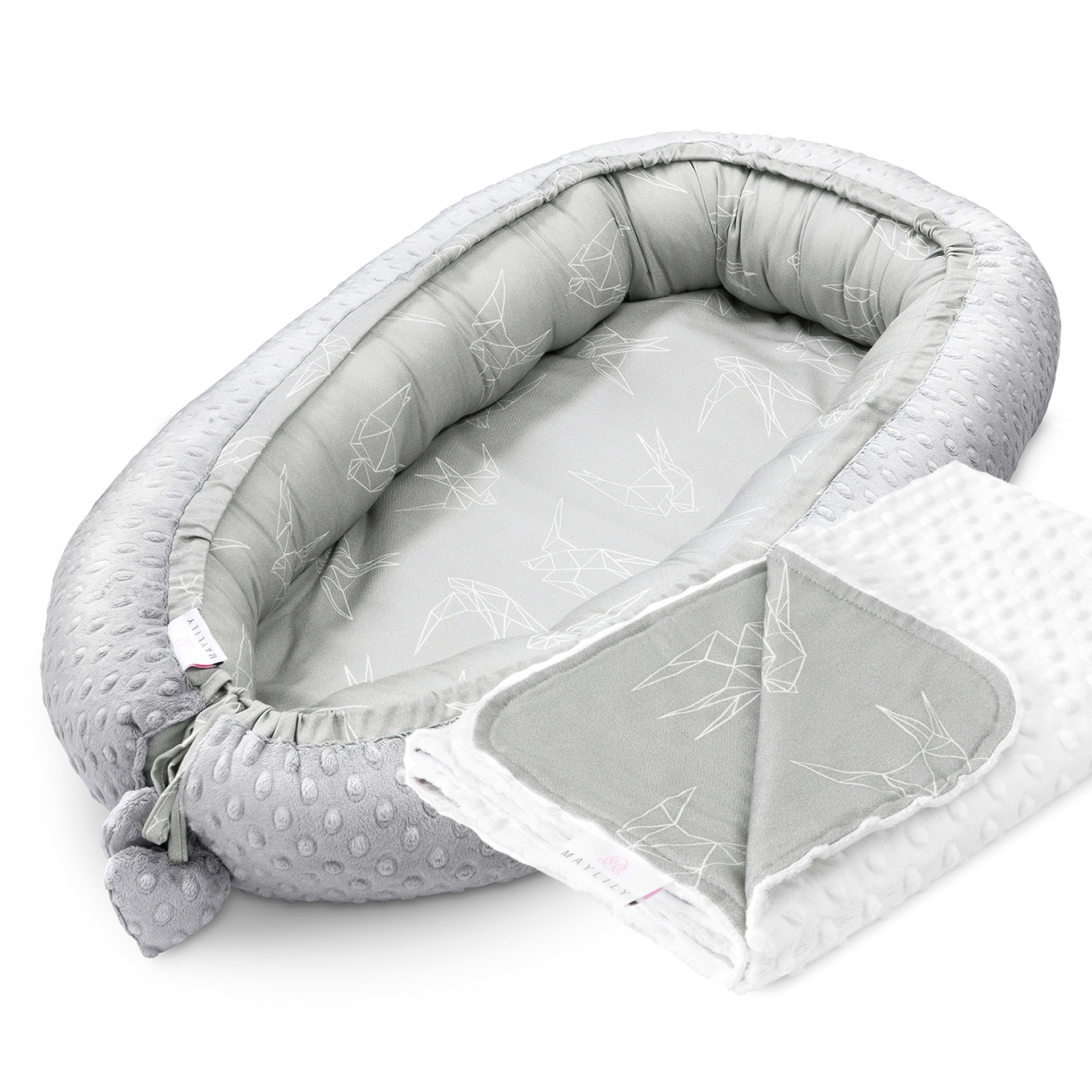 Μπαμπού φωλιά premium Swallows - White